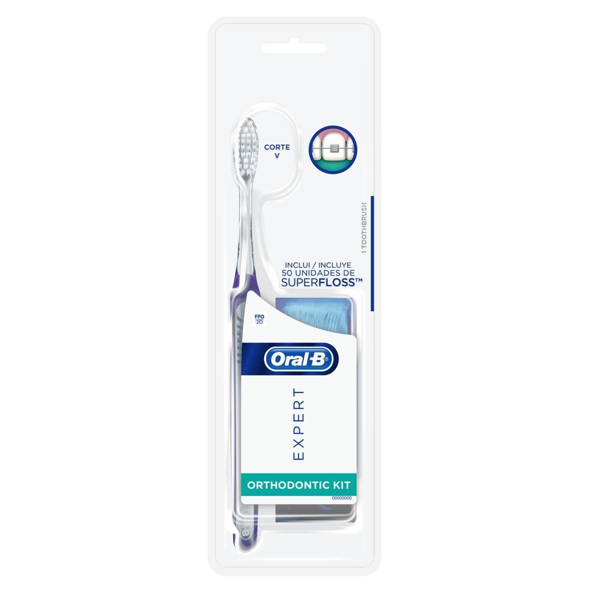 KIT ORAL-B EXPERT ORTODONTIC ESCOVA DENTAL + FIO DENTAL