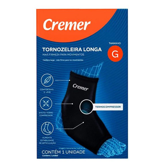 TORNOZELEIRA LONGA PRETA CREMER G