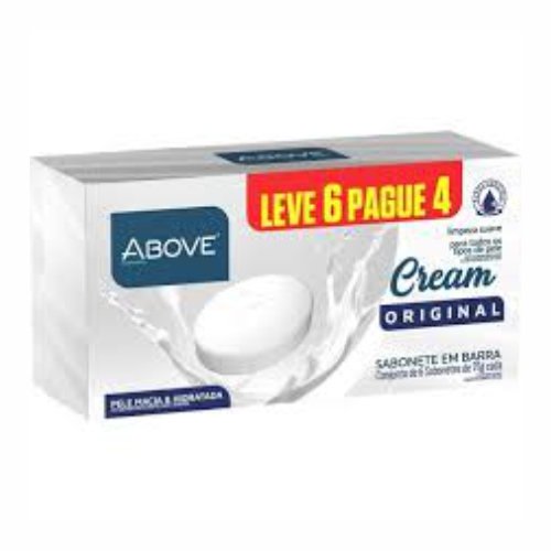 KIT SABONETE ABOVE CREAM ORIGINAL 75G CADA LEVE 6 PAGUE 4 UNIDADES