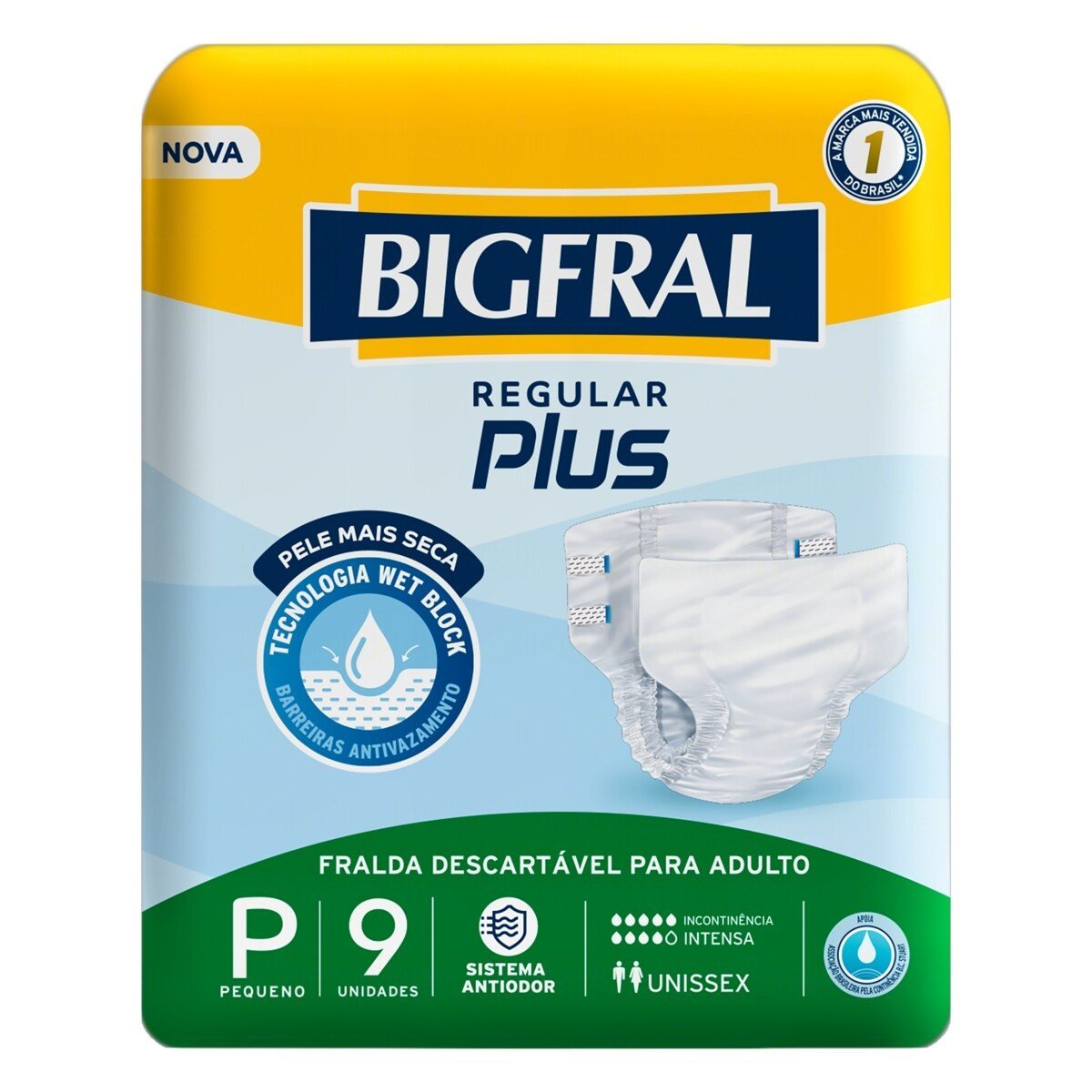FRALDA GERIÁTRICA BIG FRAL REGULAR PLUS P 9UN