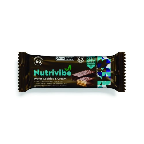 BARRINHA NUTRIVIBE WAFER COOKIES E CREAM 25G