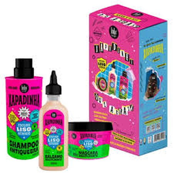 KIT SHAMPOO 250ML + BÁLSAMO 200ML + MÁSCARA 100G LOLA XAPADINHA