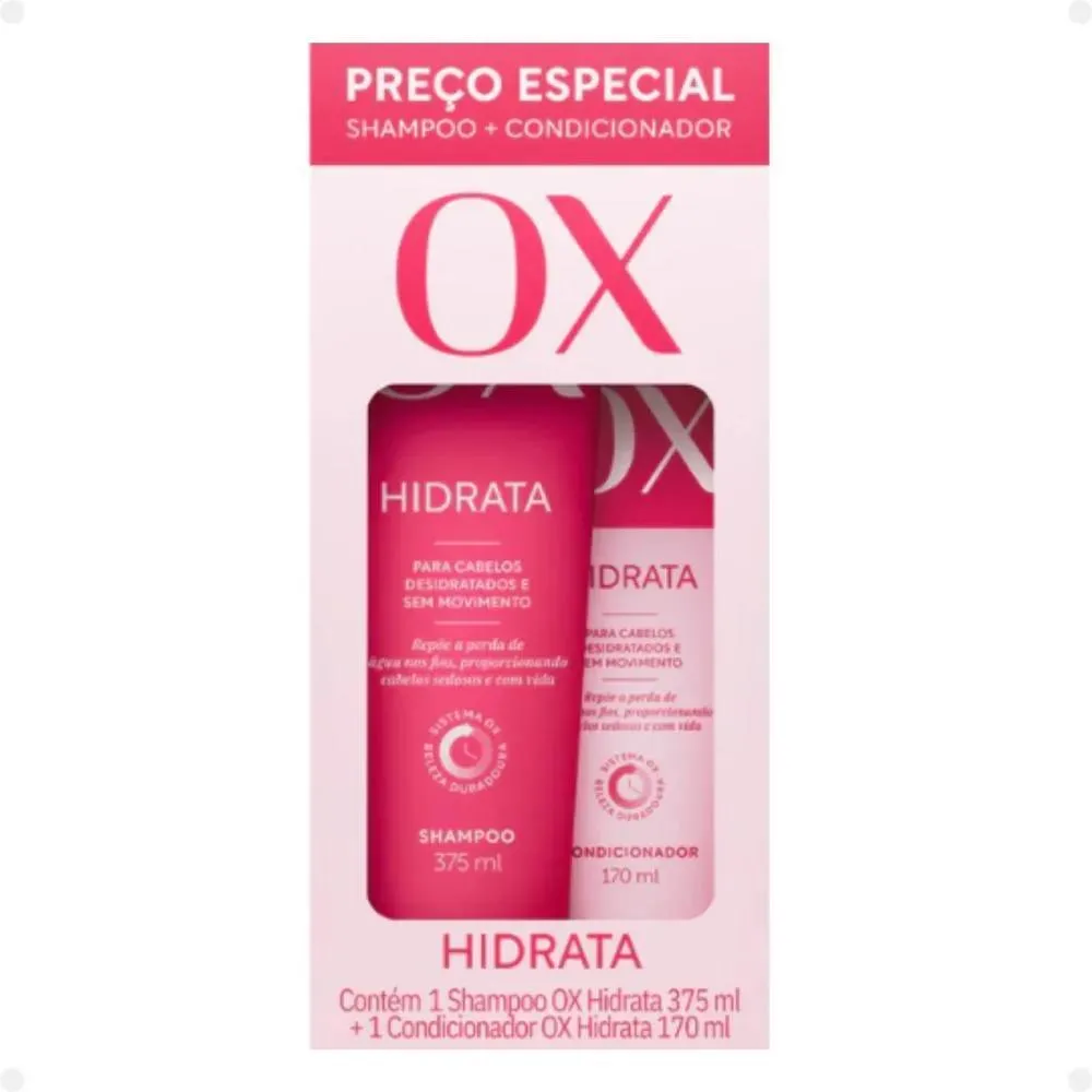 KIT OX HIDRATA SHAMPOO 370ML + CONDICIONADOR 170ML