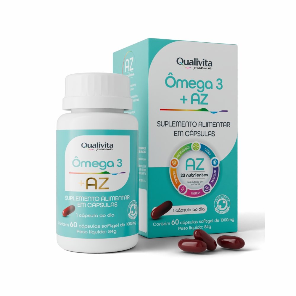 QUALIVITA ÔMEGA 3 + AZ 60 CÁPS