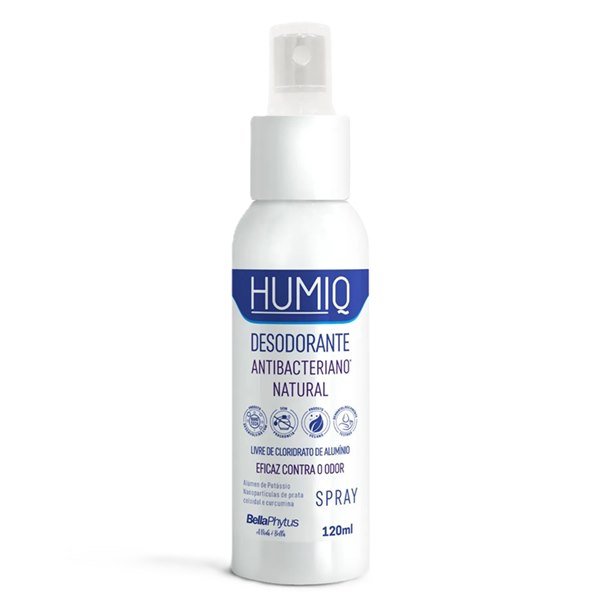 HUMIQ DESODORANTE ANTIBACTERIANO NATURAL SPRAY SEM PERFUME 120ML